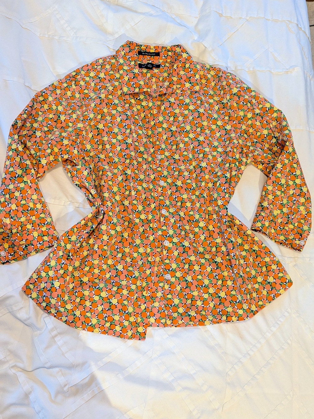 Land's End Floral Button-Up Shirt